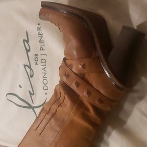 DONALD J PLINER High over the knee CAMEL TAN BOOT 9.5